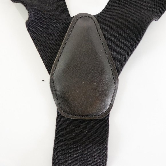 Suspender Men Black Clip on Y Back Stretch Elastic Silver Clip Adjustable Strap - Picture 5 of 8